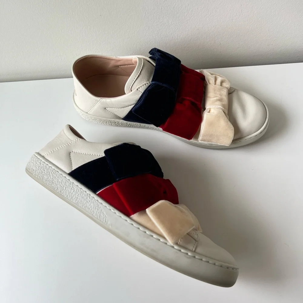 Gucci women’s Ace Sneaker with velvet bows size 36.5 - Picture 5 of 8